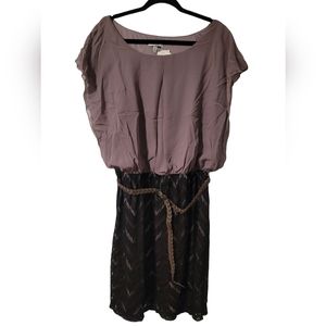 Lots Of Love By Speechless Dress Purple Lavender Black With Belt Size 2X & 3X